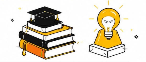 planningKnowledge – Books and Lightbulb illustration